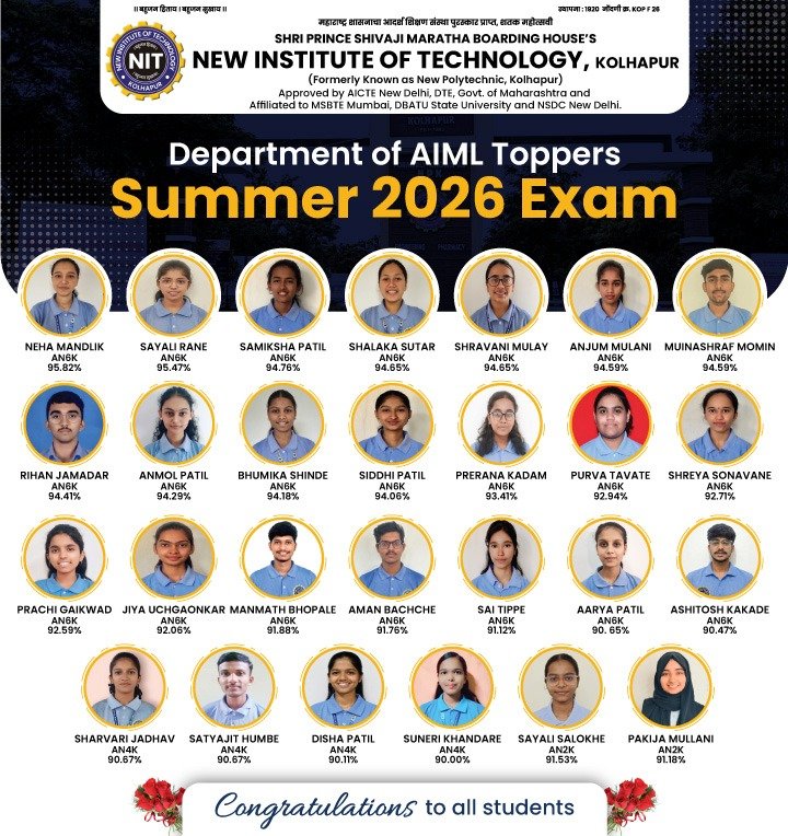 NIT AIML toppers kolhapur